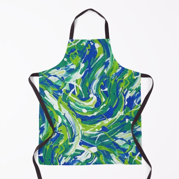 Item preview, Abstract Energy: Dynamic Green and Blue Swirl Art designed and sold by RidaSalArt.