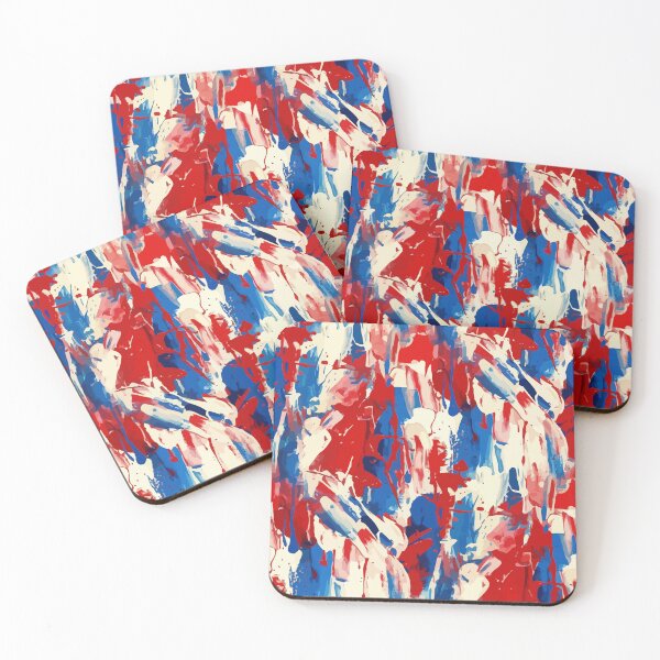 Item preview, Passionate Splashes: Red, White, and Blue Abstract Art designed and sold by RidaSalArt.