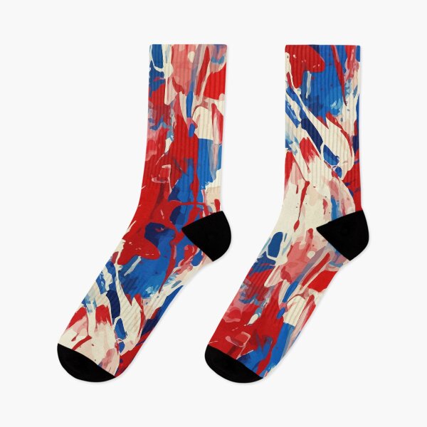 Item preview, Passionate Splashes: Red, White, and Blue Abstract Art designed and sold by RidaSalArt.
