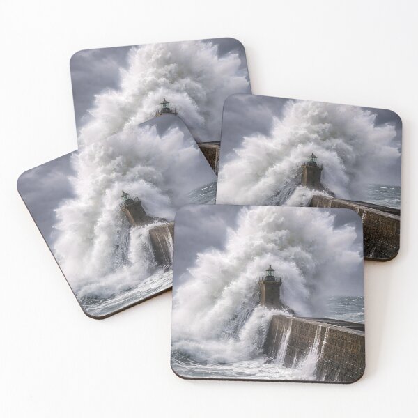 Item preview, Storm Waves Crashing Over Lighthouse designed and sold by Yomere.
