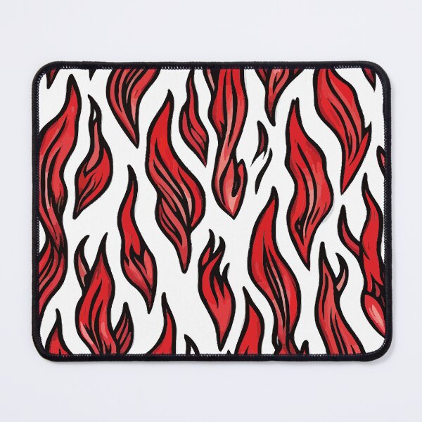 Item preview, Fierce Red Flame Pattern on Bold Black Background designed and sold by RidaSalArt.