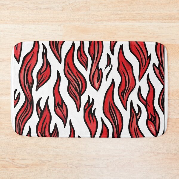 Item preview, Fierce Red Flame Pattern on Bold Black Background designed and sold by RidaSalArt.