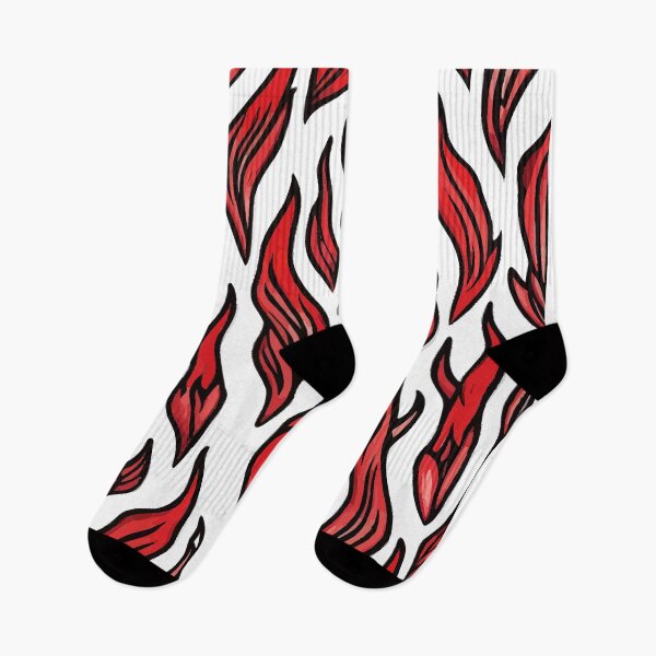 Item preview, Fierce Red Flame Pattern on Bold Black Background designed and sold by RidaSalArt.