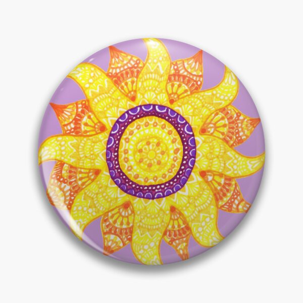 Item preview, Pride Collection: Intersex Pride Flag Sun Mandala designed and sold by GDiEDesigns.
