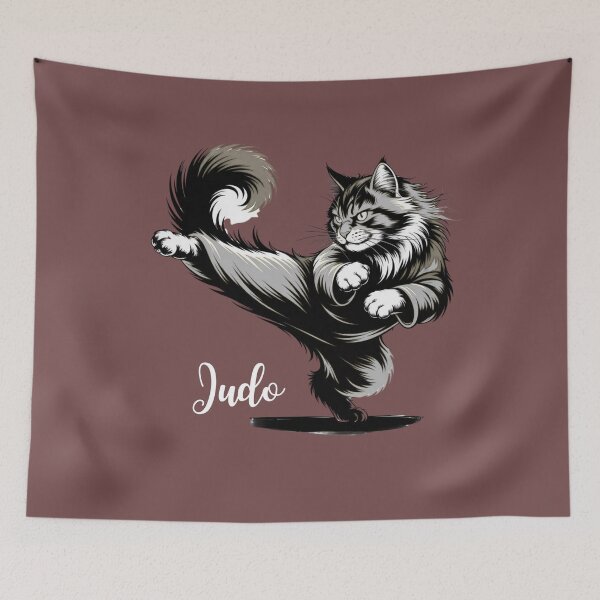 Item preview, Cool Cat Judo Shirt for Martial Arts Lovers, Judo Apparel for Training and Lifestyle Gifts T-shirt designed and sold by MalwasBasket.
