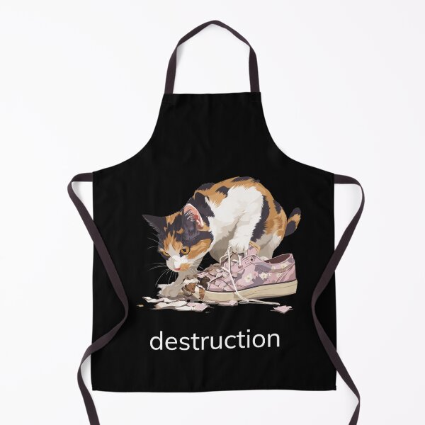Item preview, Animal Groups: Cat Destruction White Text designed and sold by WhimsyWildWear.