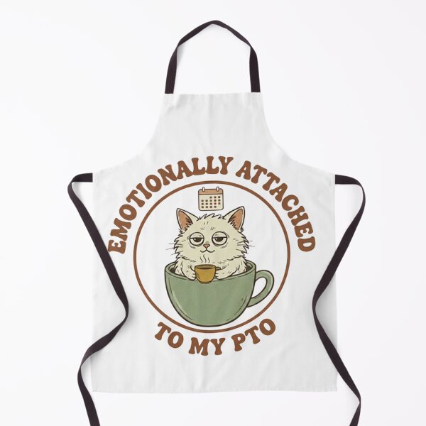 Item preview, Emotionally Attached to My PTO Funny Office Cat designed and sold by CozyPanicStudio.
