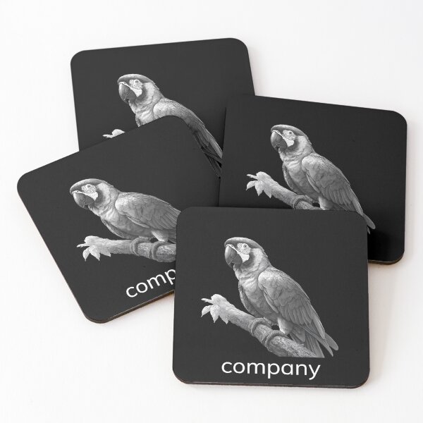 Item preview, Animal Groups: Company Parrots Candid White Text designed and sold by WhimsyWildWear.