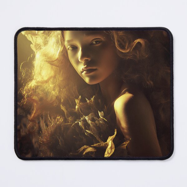 Item preview, Golden Autumn Forest Nymph with Dried Leaf Crown – Ethereal Fantasy Portrait designed and sold by EK-World.