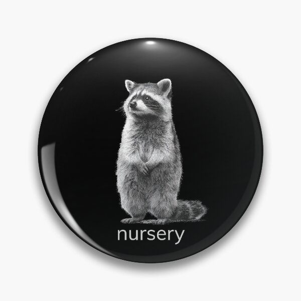 Item preview, Animal Groups: Raccoon Nursery Candid White Text designed and sold by WhimsyWildWear.