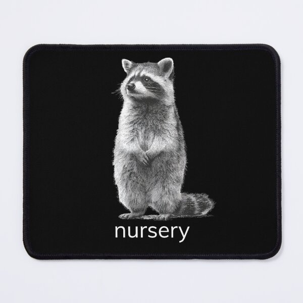 Item preview, Animal Groups: Raccoon Nursery Candid White Text designed and sold by WhimsyWildWear.