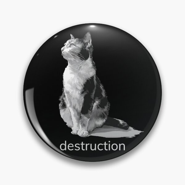 Item preview, Animal Groups: Cat Destruction Candid White Text designed and sold by WhimsyWildWear.