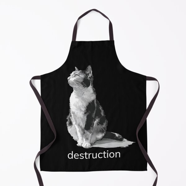 Item preview, Animal Groups: Cat Destruction Candid White Text designed and sold by WhimsyWildWear.