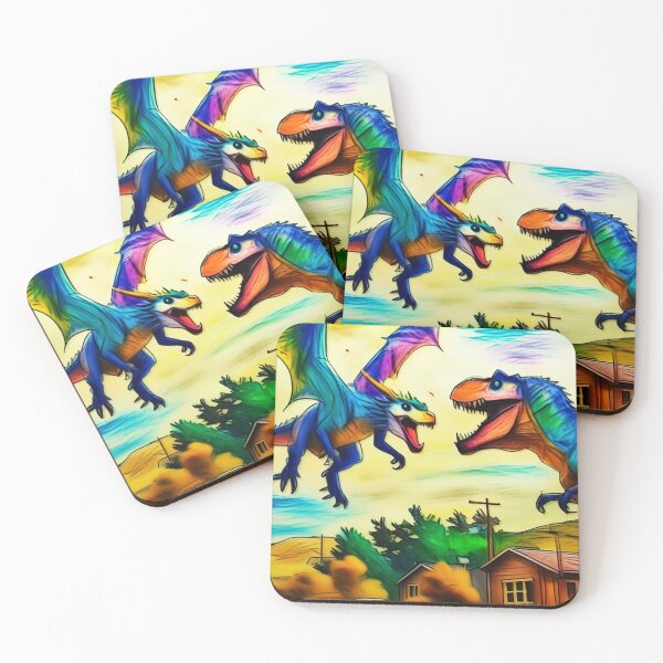 Item preview, Friendly Encounter - Dragon and Dinosaur designed and sold by NaturePrints.