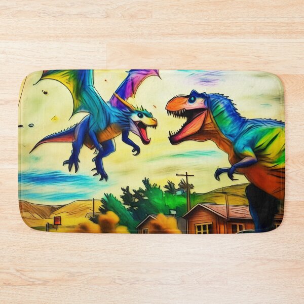 Item preview, Friendly Encounter - Dragon and Dinosaur designed and sold by NaturePrints.