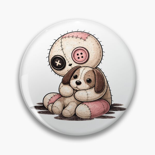 Item preview, Stitched Doll Hugging Puppy designed and sold by happycottage.