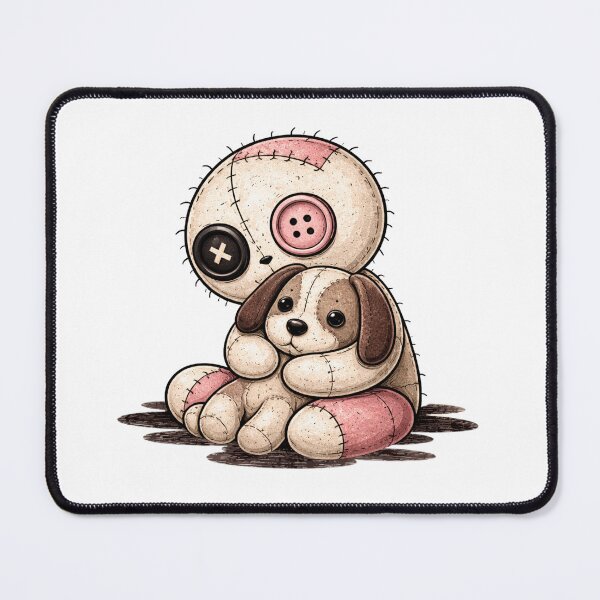 Item preview, Stitched Doll Hugging Puppy designed and sold by happycottage.