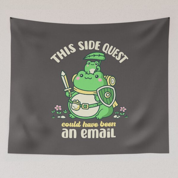 Item preview, This side quest could have been an email - Cute frog riding frog designed and sold by therocketman.