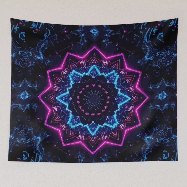 Item preview, Neon Mandala with Electric Glow designed and sold by RidaSalArt.
