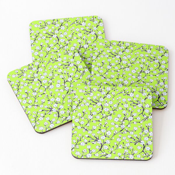 Item preview, Chartreuse Neon Cartoon Spring Floral Daisy Blossoms designed and sold by BeJolley.