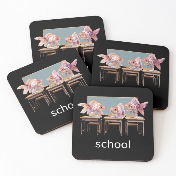 Item preview, Animal Groups: Fish School White Text designed and sold by WhimsyWildWear.