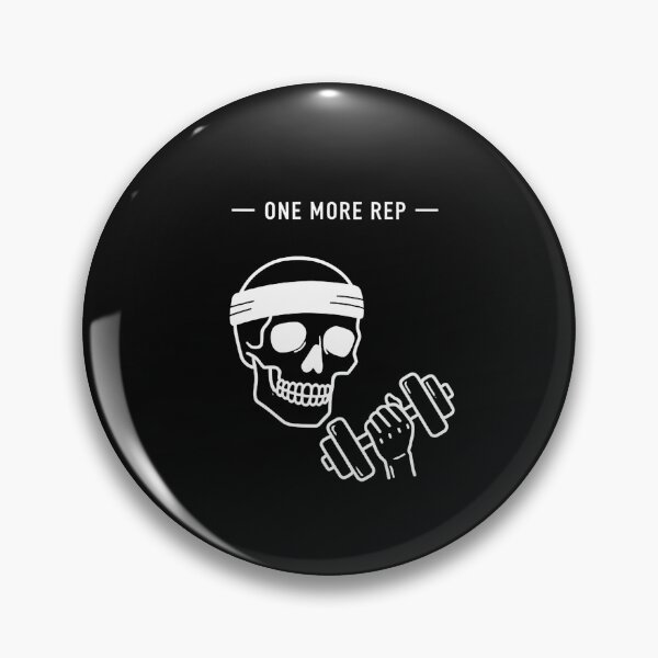 Item preview, One More Rep Minimalist Lifting Skull Graphic designed and sold by GymHeavy.