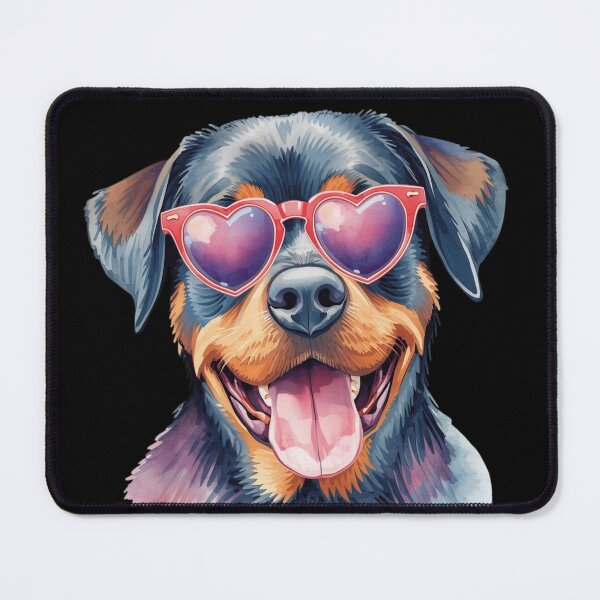 Item preview, Cool Rottweiler with Heart Sunglasses – Cute Rottie Dog Lover Design designed and sold by Silaris Designs.