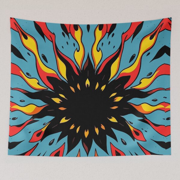 Item preview, Fiery Abstract Art with Flame Motif designed and sold by RidaSalArt.