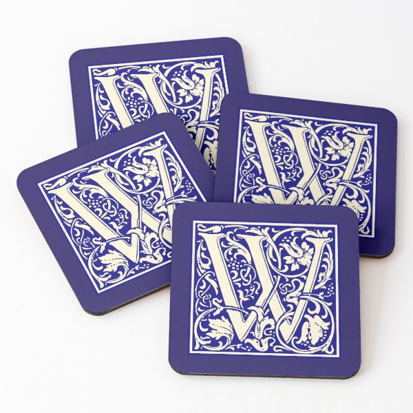 Item preview, William Morris Vintage Letter W Monogram Initial Blue designed and sold by Jeallan Designs.