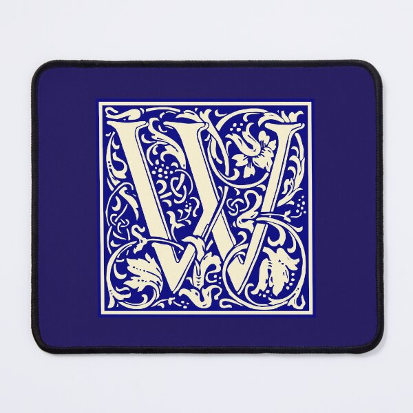 Item preview, William Morris Vintage Letter W Monogram Initial Blue designed and sold by Jeallan Designs.