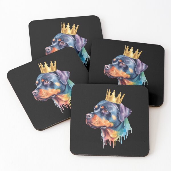 Item preview, Royal Rottweiler King – Crowned Rottie Dog Watercolor Art designed and sold by Silaris Designs.