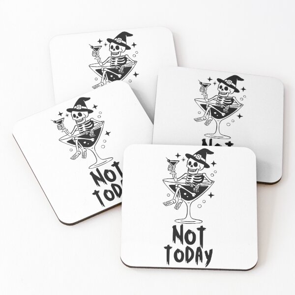 Item preview, Not Today Skeleton Cocktail – Funny Halloween Witch Skeleton Design designed and sold by Karim-Karem.