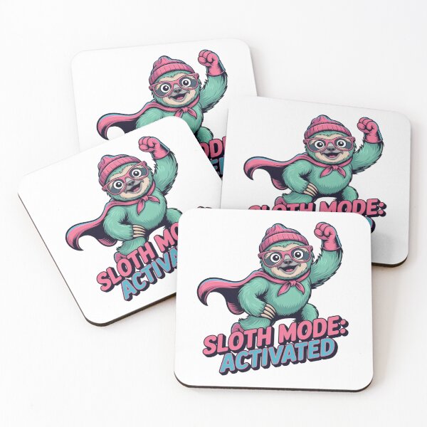 Item preview, Sloth Mode Activated Funny Cute Sloth Superhero Cartoon Meme Gift designed and sold by HubCreates.