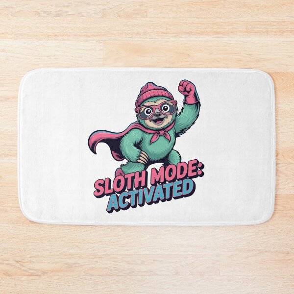 Item preview, Sloth Mode Activated Funny Cute Sloth Superhero Cartoon Meme Gift designed and sold by HubCreates.