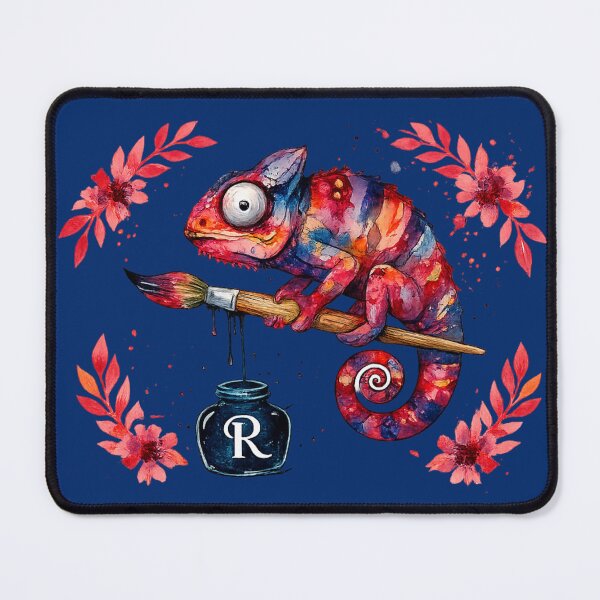 Item preview, Creative Critters Chameleon Painter Watercolor Illustration designed and sold by Nusha Creations.