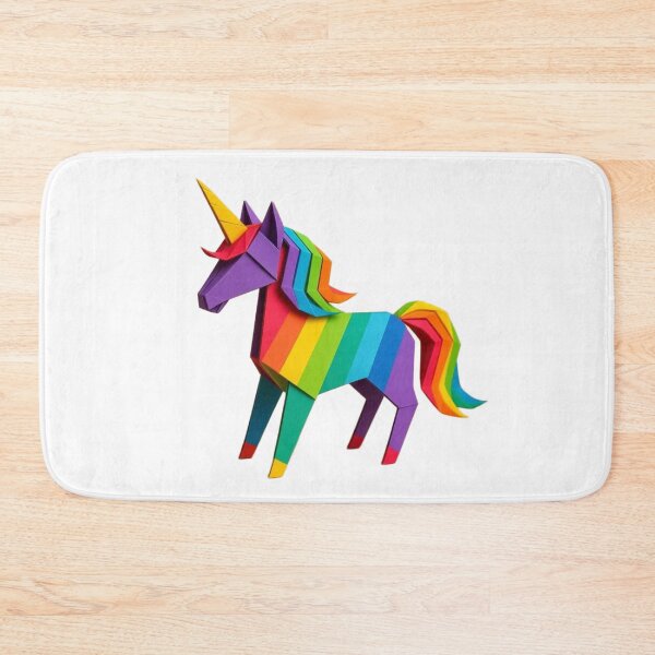 Item preview, Rainbow Origami Unicorn - 3D Geometric Paper Art Aesthetic designed and sold by RohiMade.