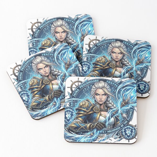 Item preview, Jaina Proudmoore: Archmage of the Alliance - Frost Magic Emblem designed and sold by InspirAI.