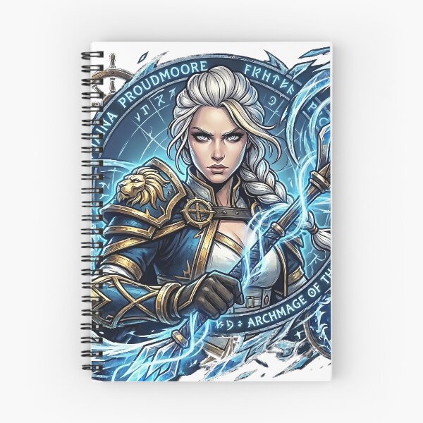 Item preview, Jaina Proudmoore: Archmage of the Alliance - Frost Magic Emblem designed and sold by InspirAI.