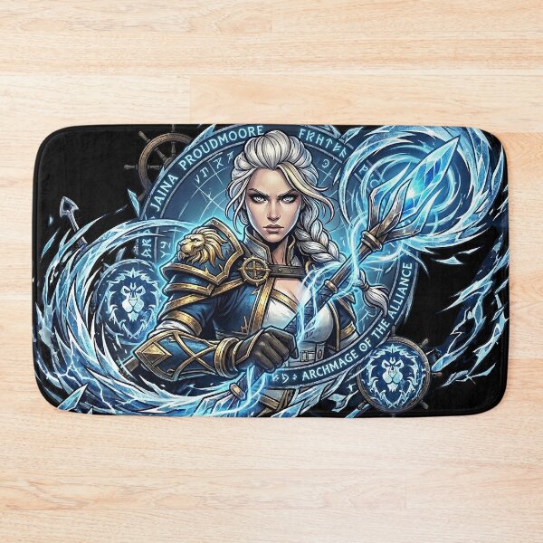 Item preview, Jaina Proudmoore: Archmage of the Alliance - Frost Magic Emblem designed and sold by InspirAI.