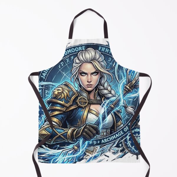 Item preview, Jaina Proudmoore: Archmage of the Alliance - Frost Magic Emblem designed and sold by InspirAI.