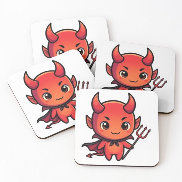 Item preview, Cute Devil with Trident Sticker designed and sold by Mojbin.