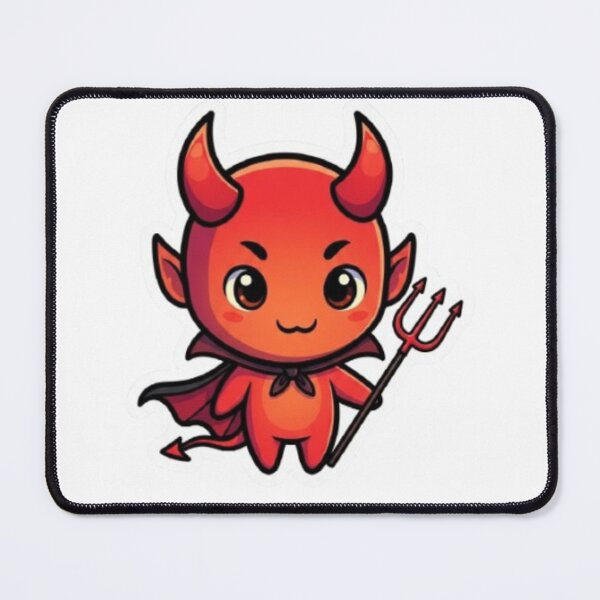 Item preview, Cute Devil with Trident Sticker designed and sold by Mojbin.