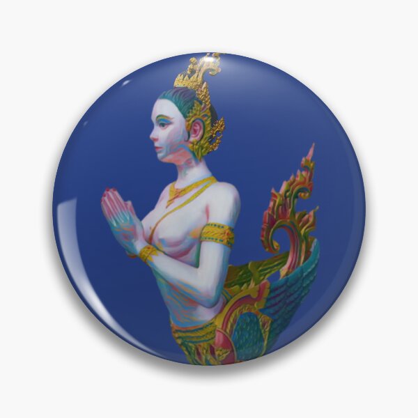 Item preview, Oil Painted Kinnaree Thailand designed and sold by Linklandiya.