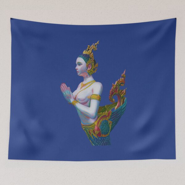 Item preview, Oil Painted Kinnaree Thailand designed and sold by Linklandiya.