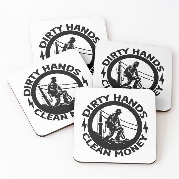 Item preview, Dirty Hands Clean Money - Funny Electrician Sparky Trade Humor designed and sold by FuzionRaptor.