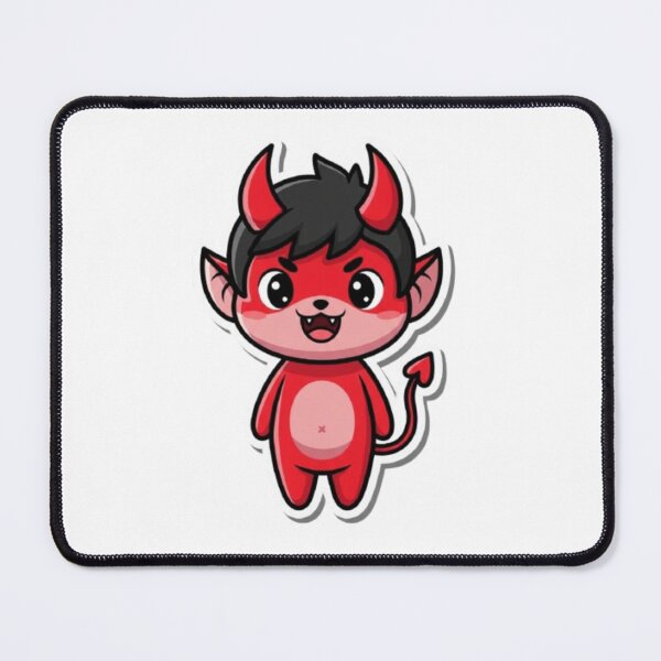 Item preview, Cute Angry Devil Sticker – Kawaii Red Demon Cartoon designed and sold by Mojbin.