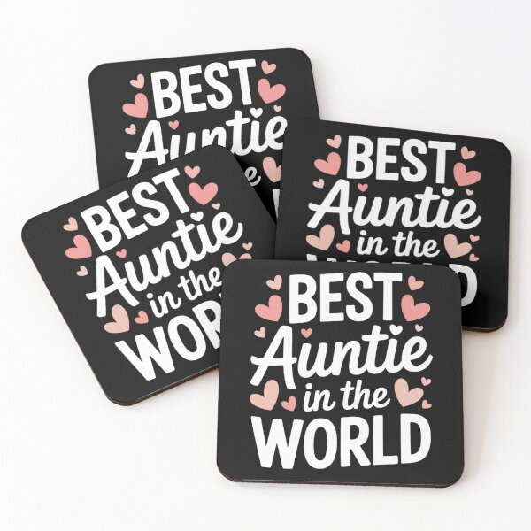 Item preview, Best Auntie In The World Cute Pink Hearts Family Gift Merch designed and sold by PRINYOS.