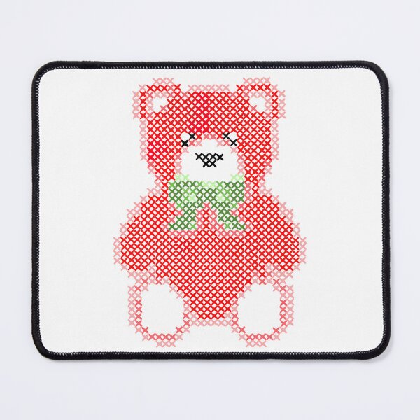 Item preview, Cross Stitch Christmas Red Green Teddy Bear designed and sold by taylorkem.