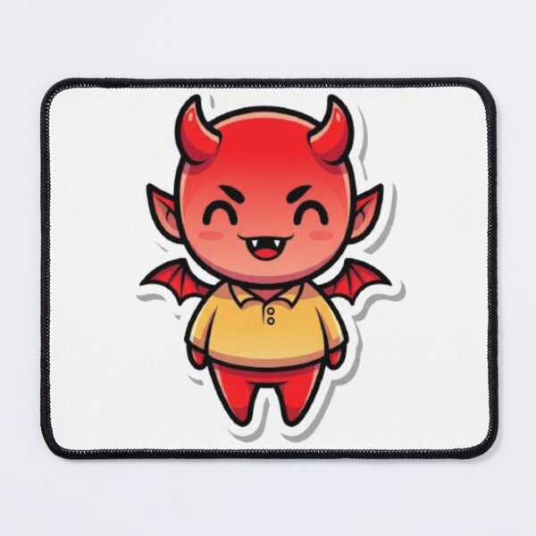 Item preview, Minimal Devil Horns Sticker – Cute Kawaii Red Demon Detail designed and sold by Mojbin.