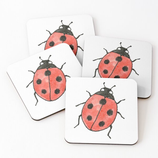 Artikelvorschau, Aquarell Marienkäfer entworfen und verkauft von strawbpatchco.